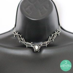 Dixi Skadi Thorn Branch Choker Gothic Necklace